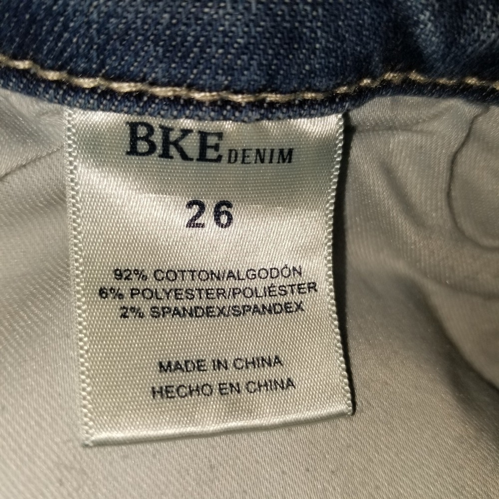 BKE Parker Jeans Size 26 Universal Fit High Rise Ankle Skinny Blue Denim Buckle - Picture 4 of 13